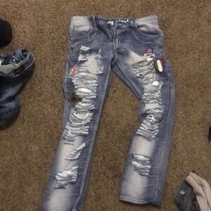Distressed Light Blue Men's Jeans
